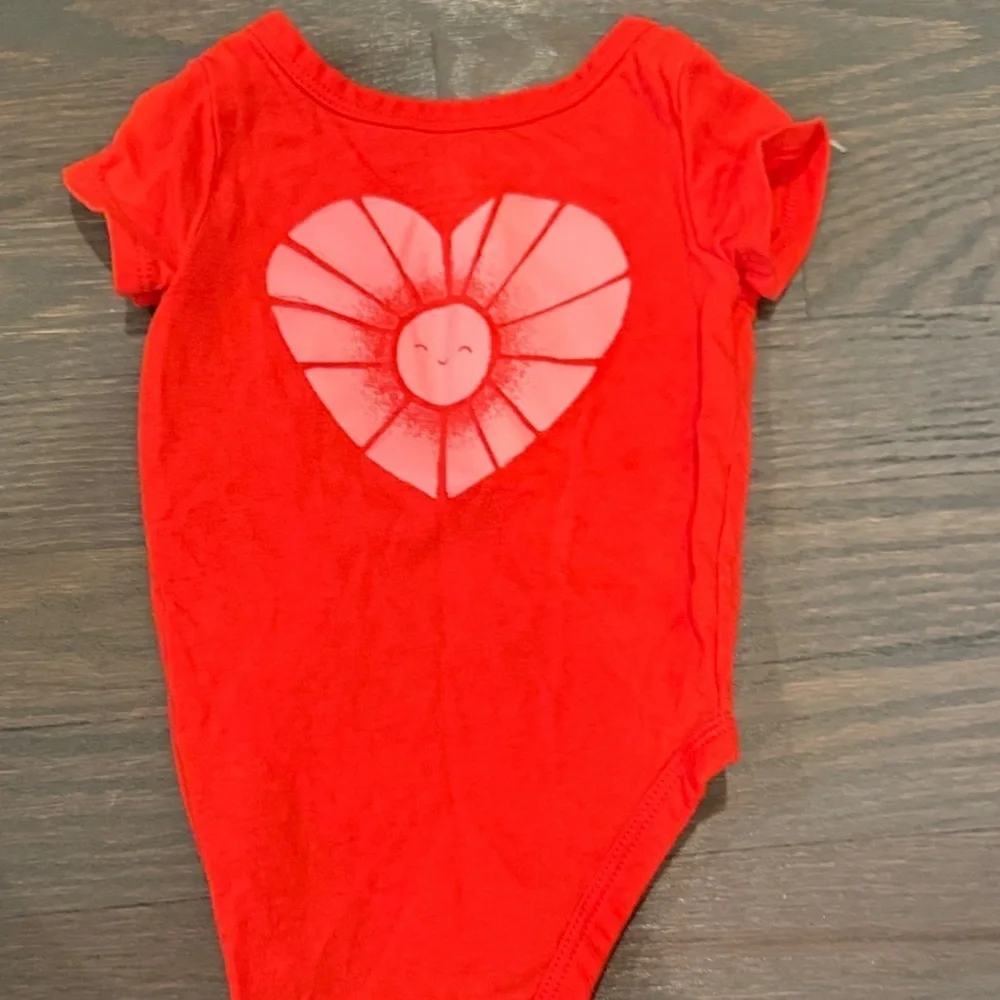 Carter's Vibrant Red Baby Little Sister Onesie